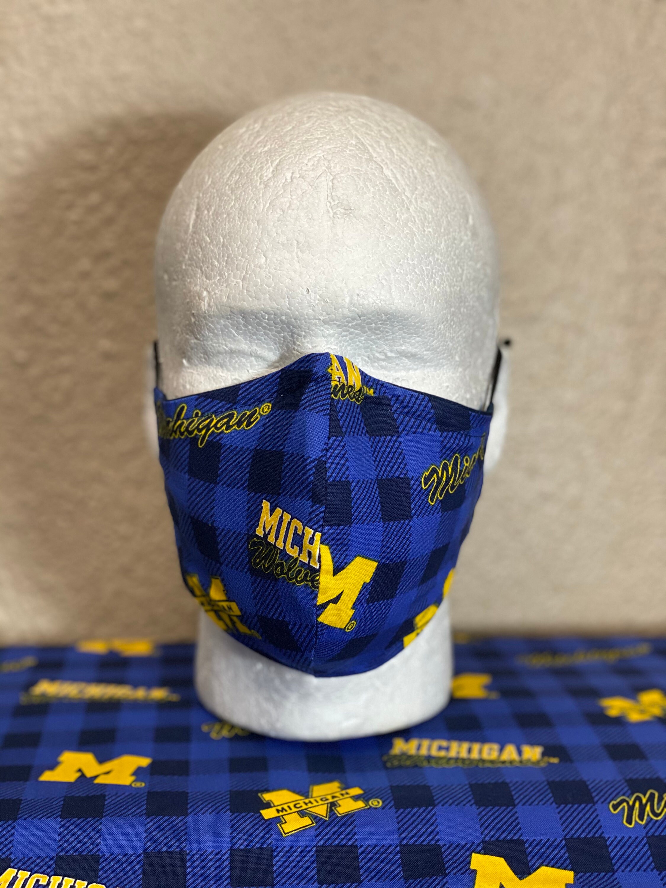Michigan Face Mask with nose wire Elastic with adjustable Etsy