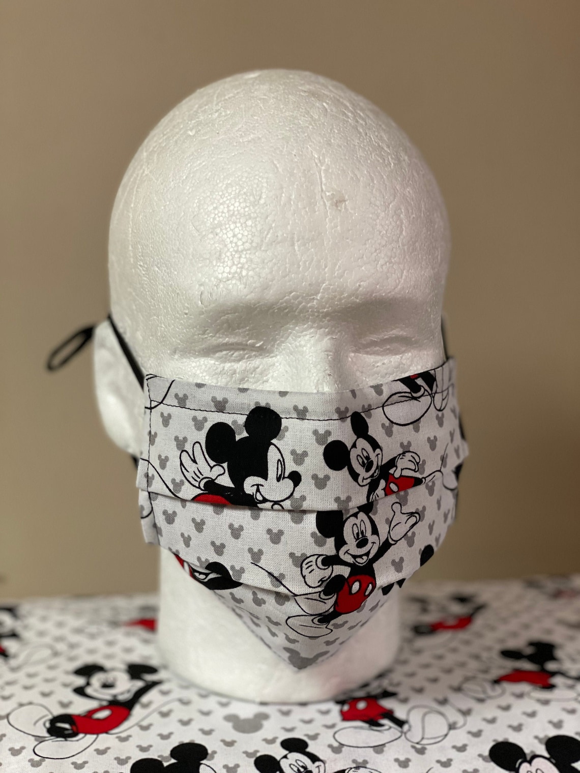 Mickey Mouse Face Mask with nose wire Elastic with Etsy