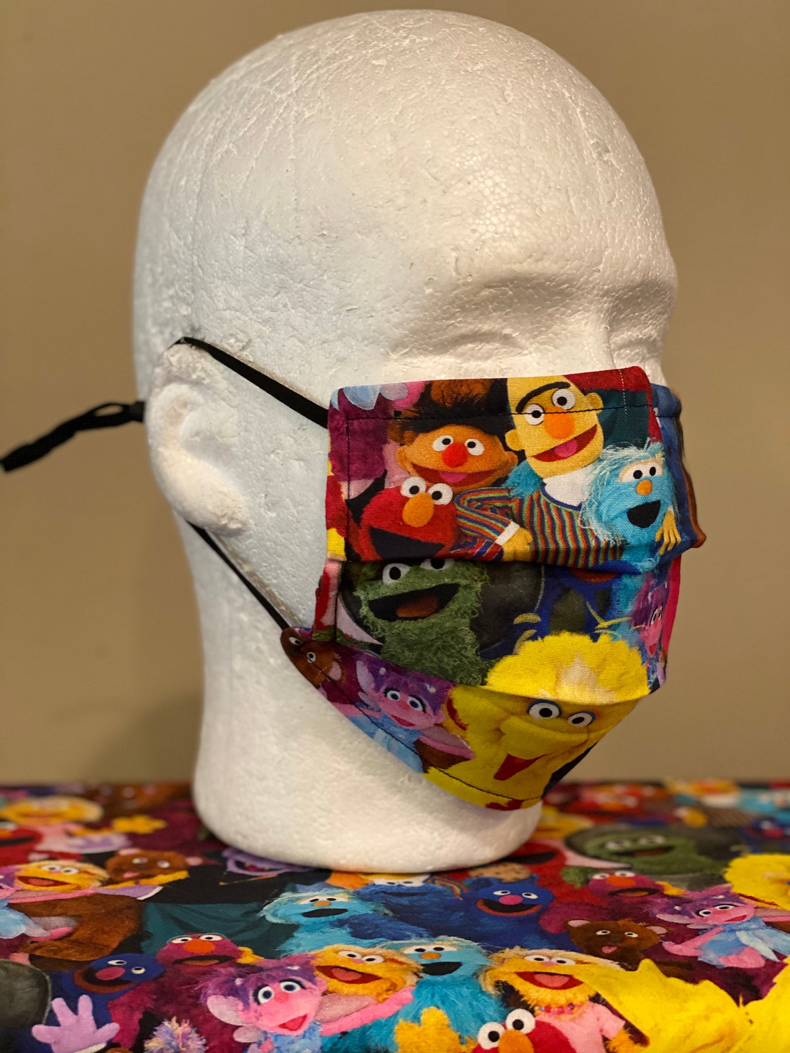 Sesame Street Face Mask with nose wire Elastic with Etsy