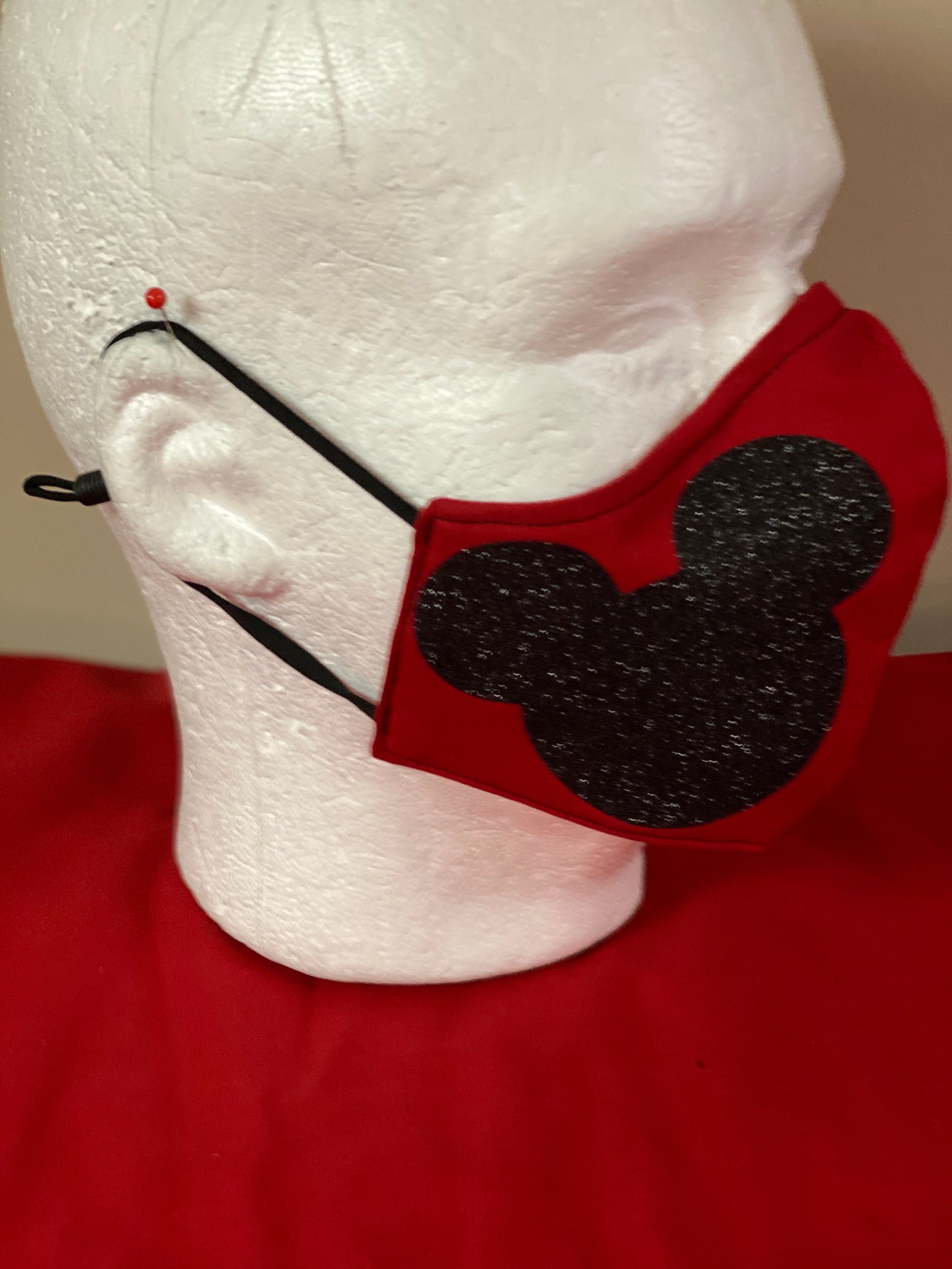 Mickey Mouse Face Mask with nose wire Elastic with Etsy