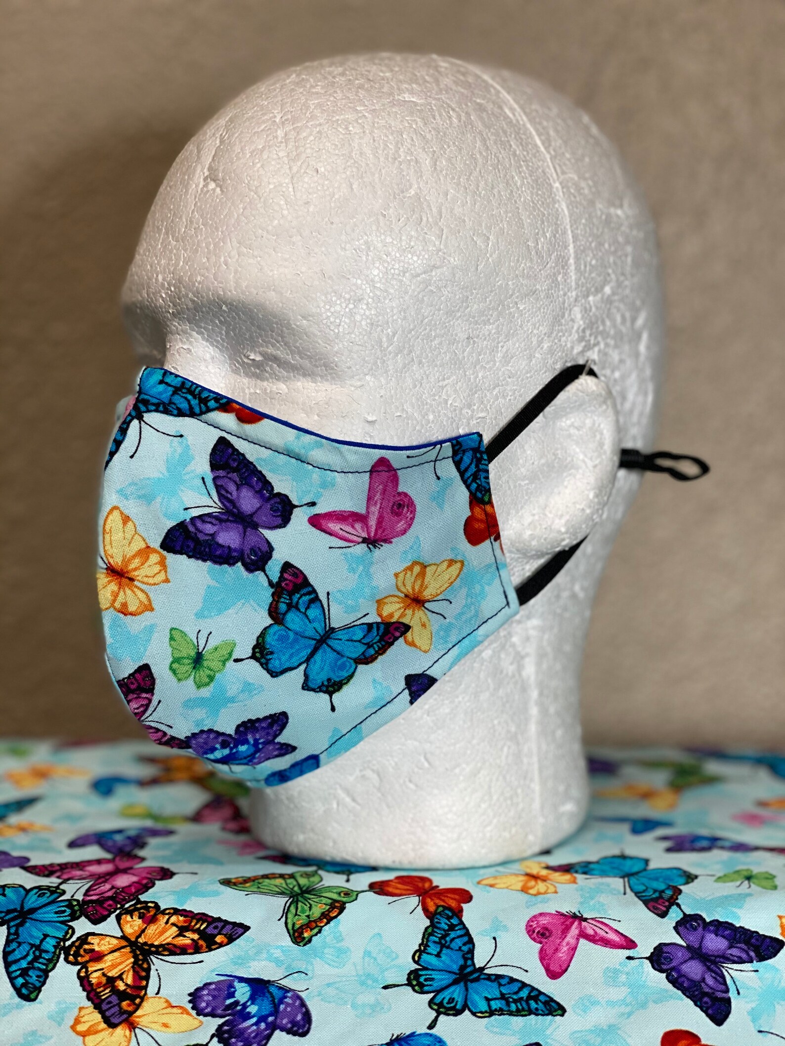 Butterfly Face Mask with nose wire Elastic with adjustable Etsy