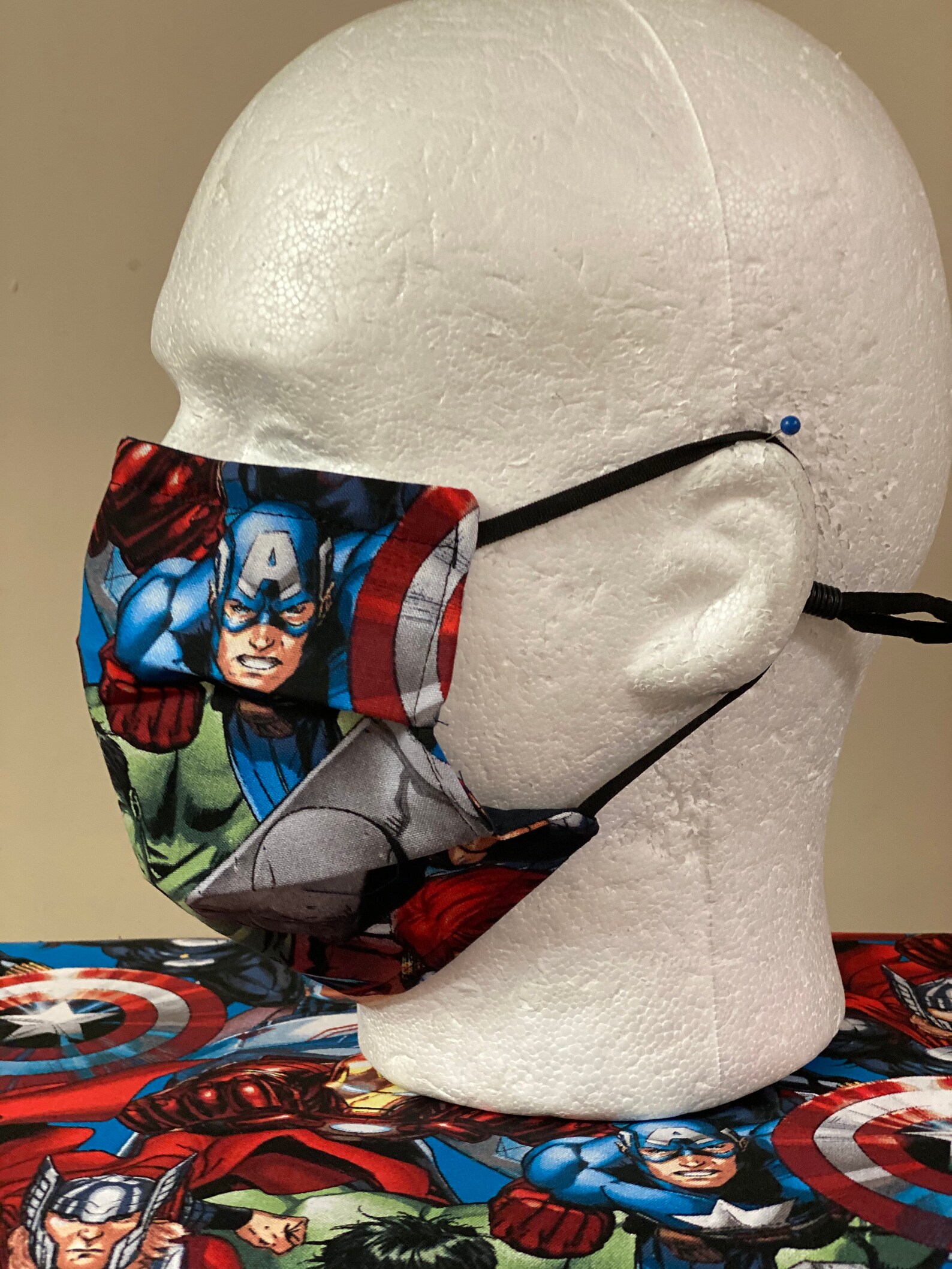 Super hero Face Mask with nose wire Elastic with adjustable Etsy
