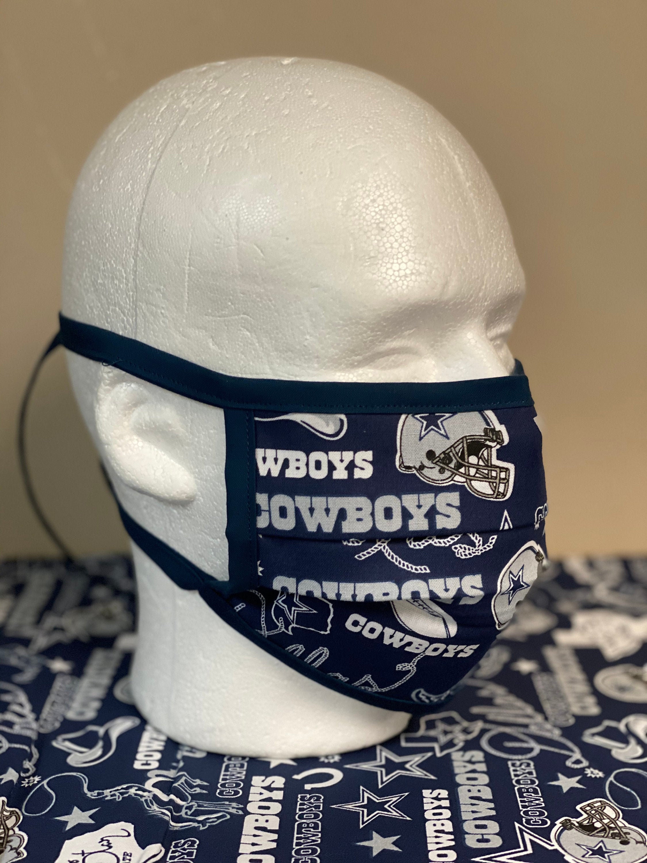 Dallas Cowboys Face Mask Etsy
