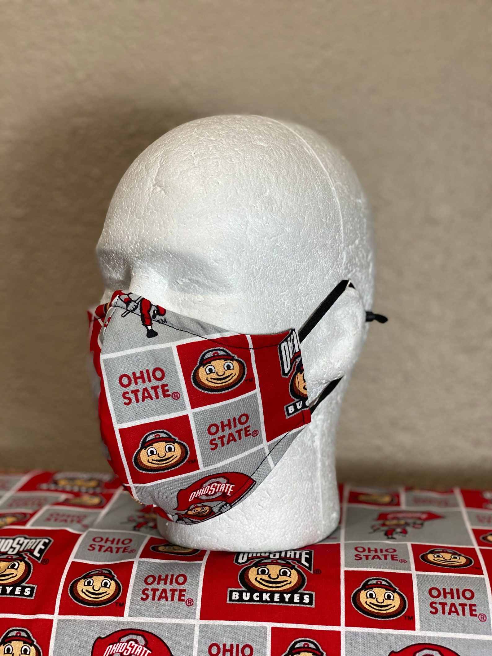 Ohio State Face Mask with nose wire Elastic with adjustable Etsy
