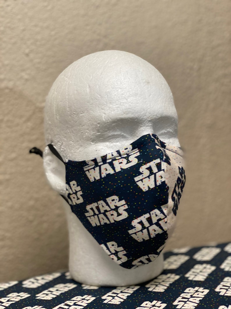 Star Wars Face Mask with nose wire Elastic with adjustable Etsy