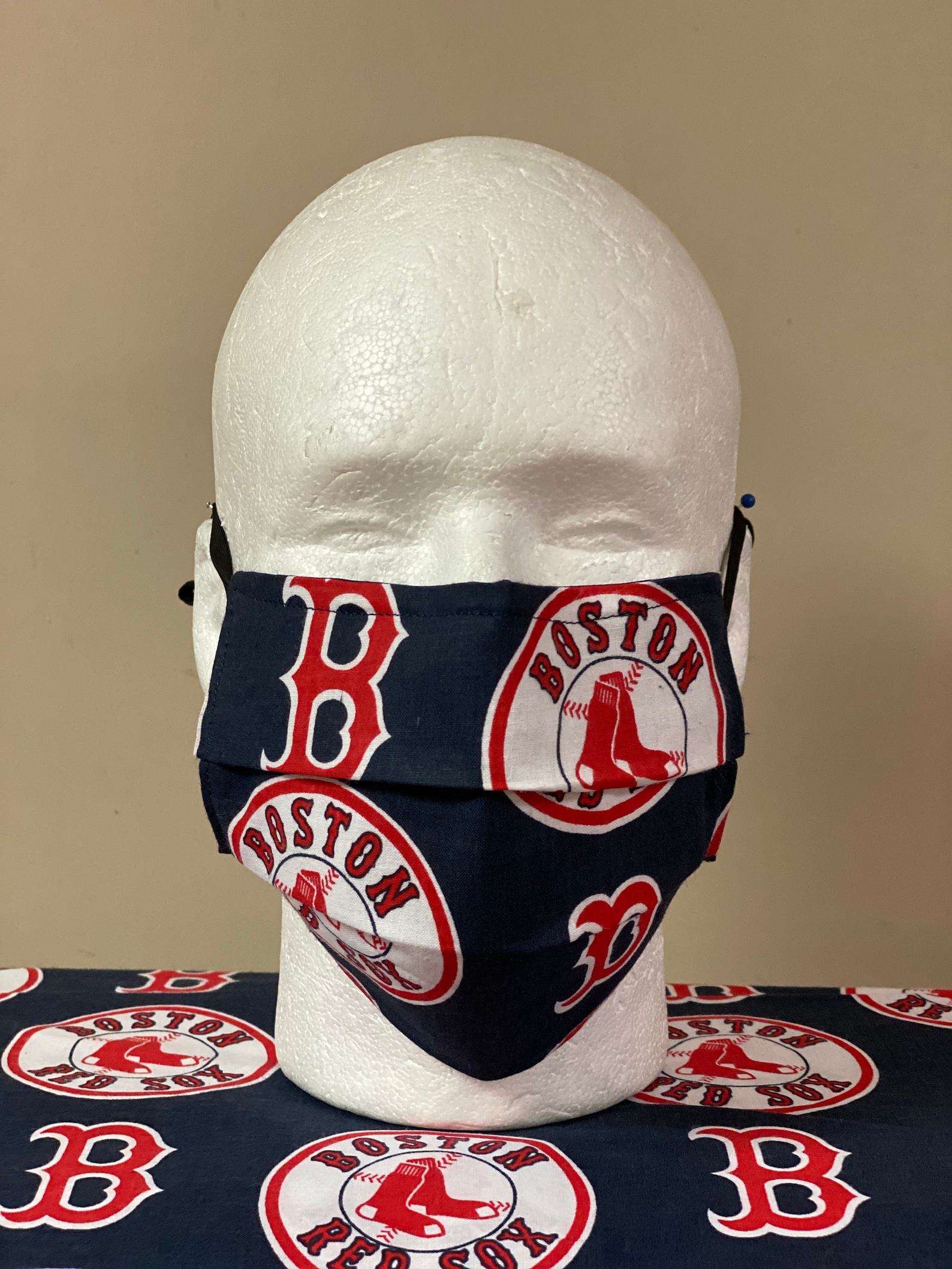 Boston Red Sox Face Mask with nose wire Elastic with Etsy