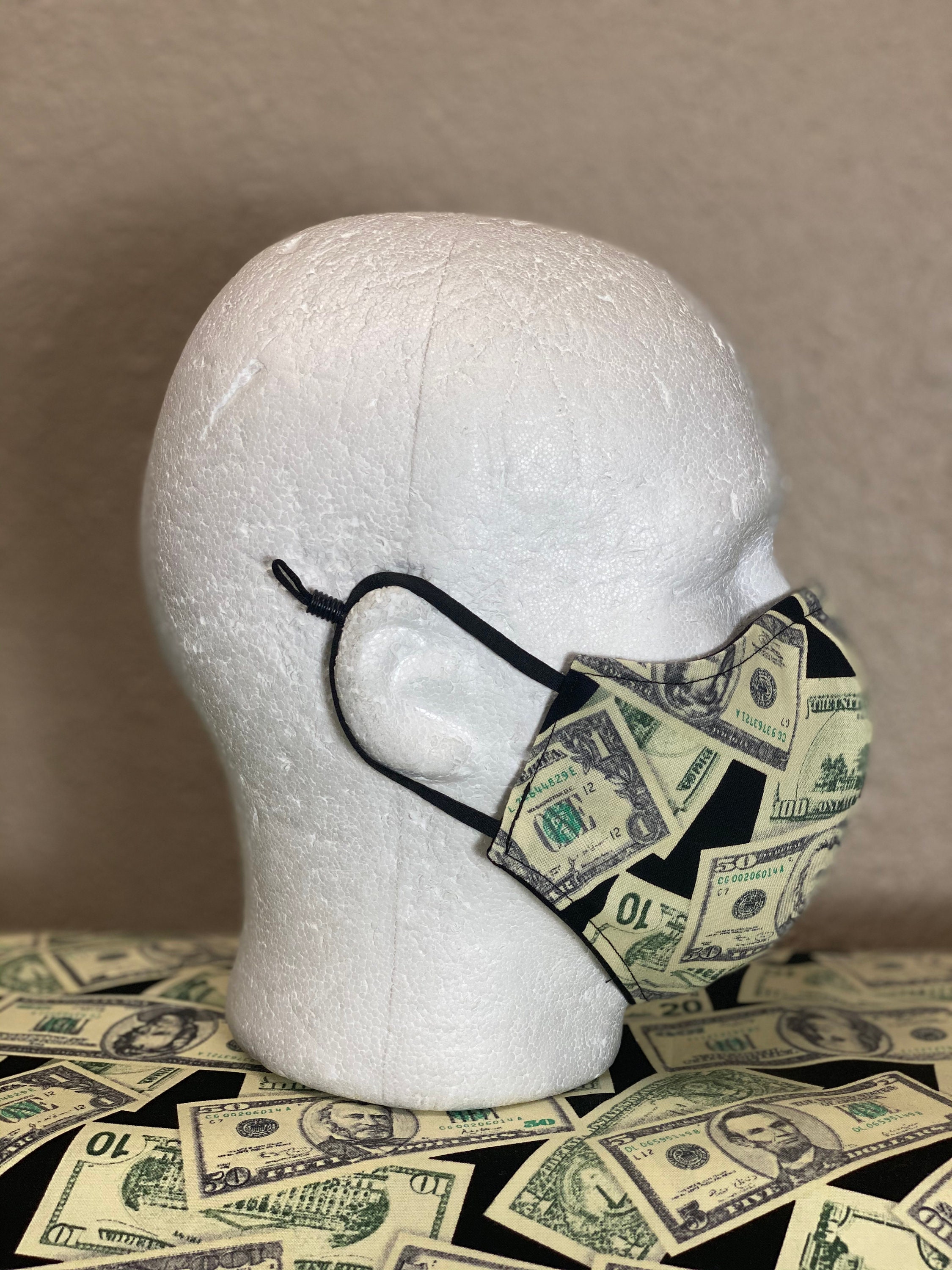 Money Face Mask funny face mask Dollar Bills Face mask with Etsy