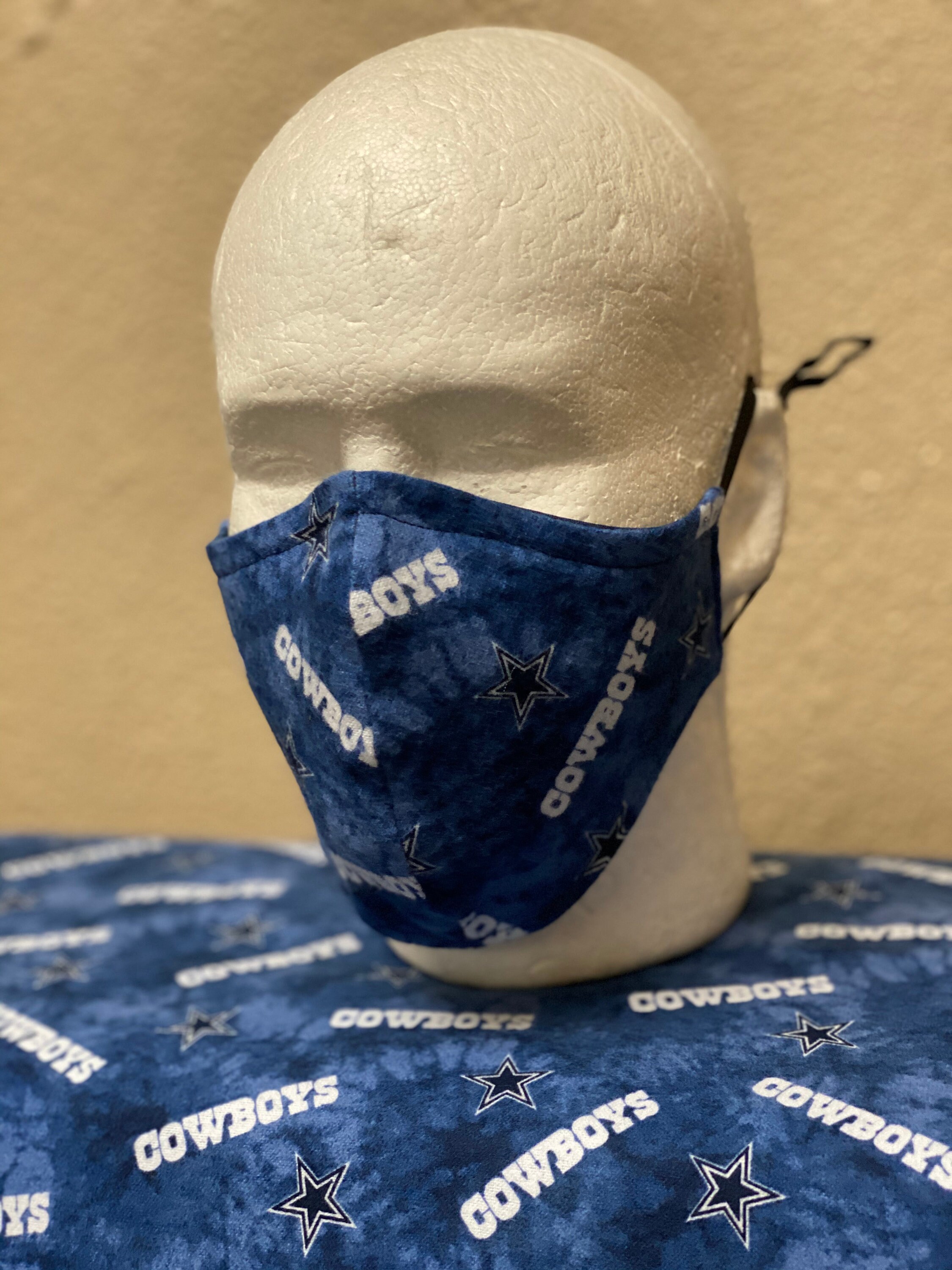 Dallas Cowboys Face Mask with nose wire Elastic with Etsy