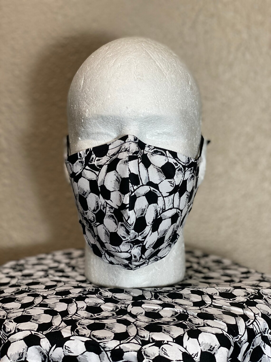 Soccer Face Mask with nose wire Elastic with adjustable bead Etsy