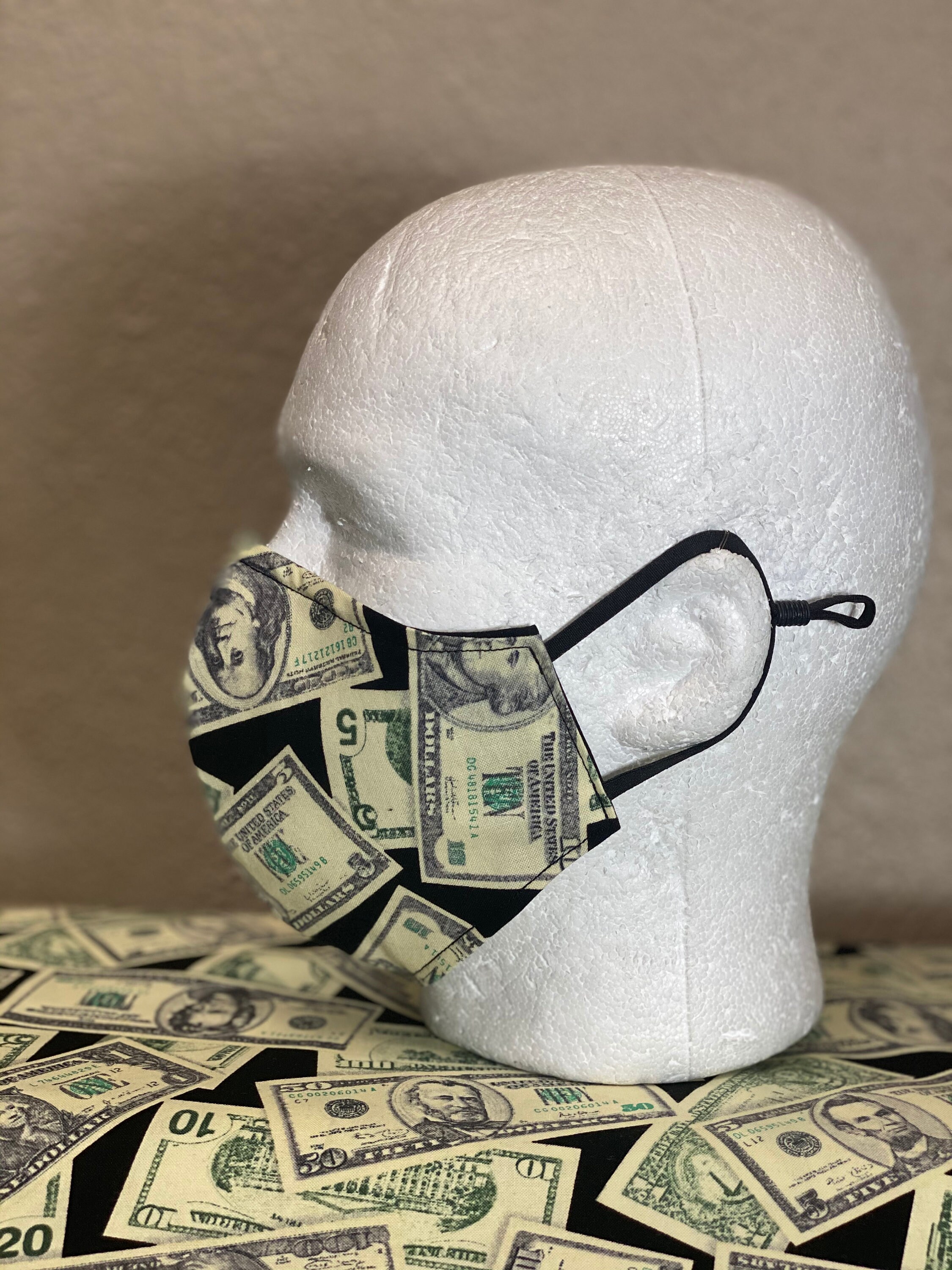 Money Face Mask funny face mask Dollar Bills Face mask with Etsy