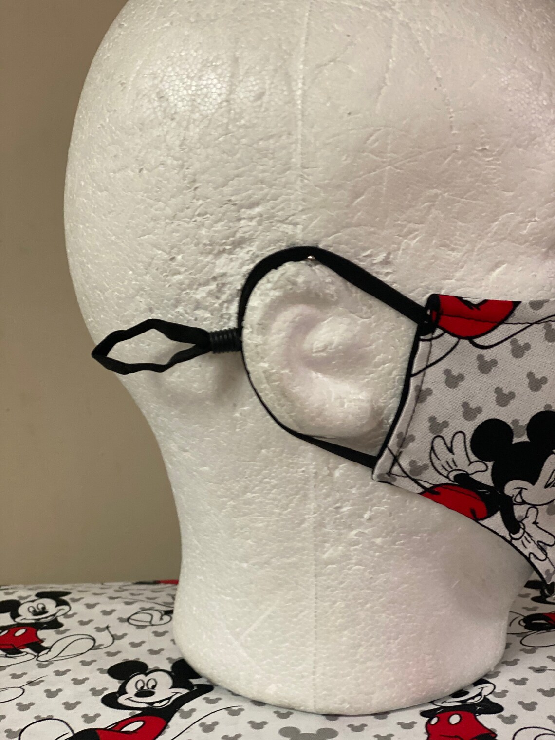 Mickey Mouse Face Mask with nose wire Elastic with Etsy