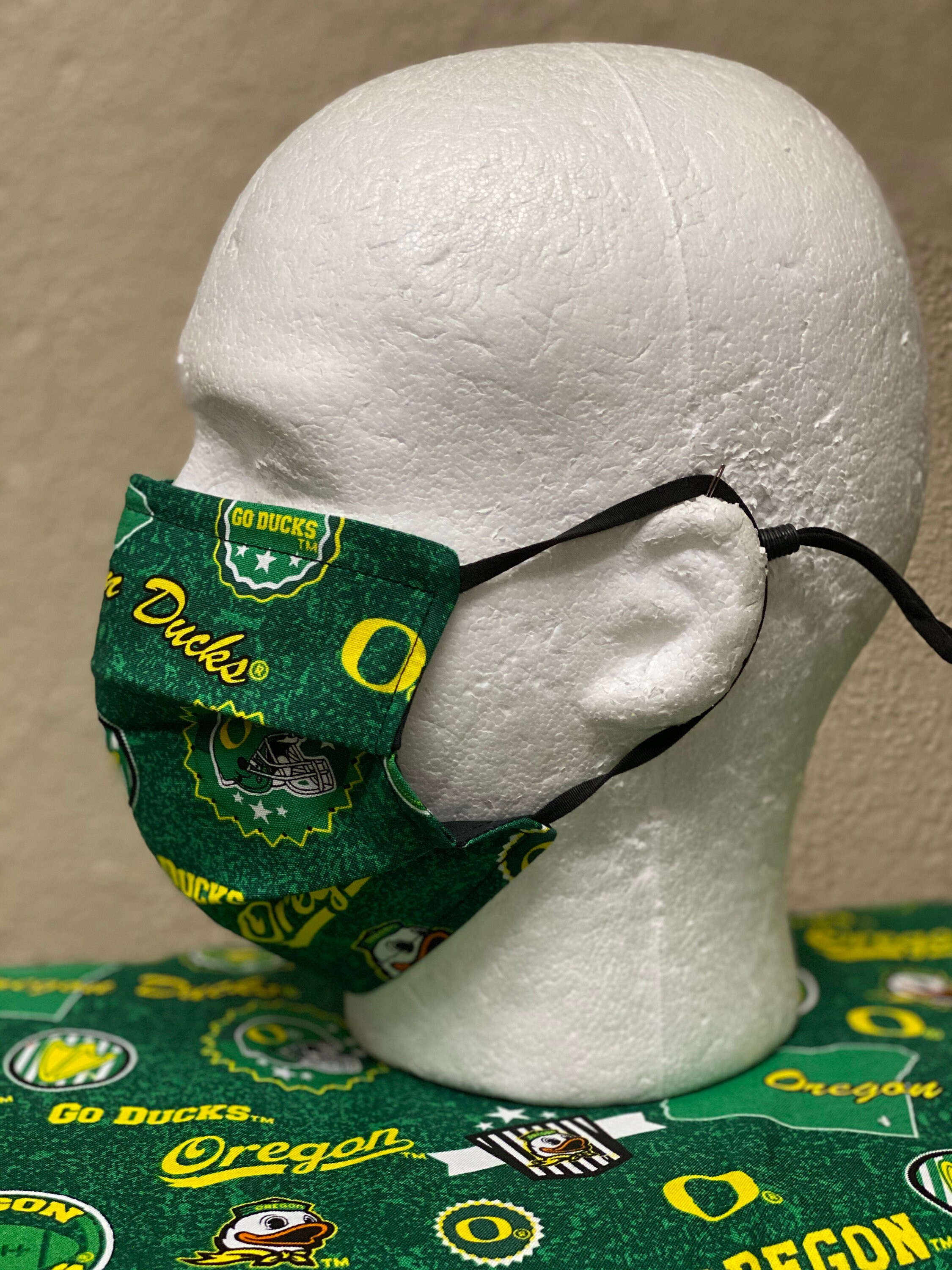 Oregon Ducks Face Mask with nose wire Elastic with Etsy