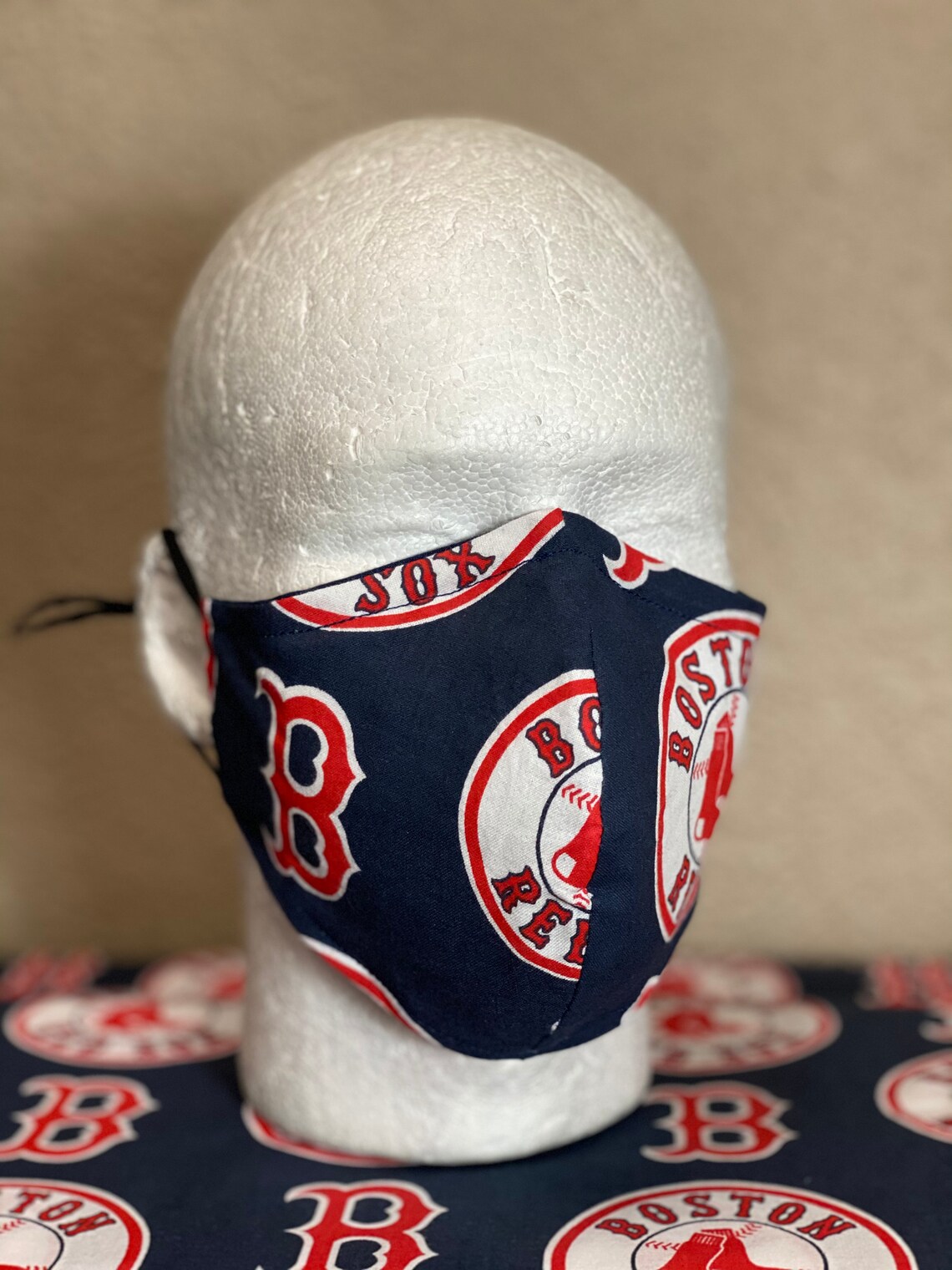 Boston Red Sox Face Mask with nose wire Elastic with Etsy