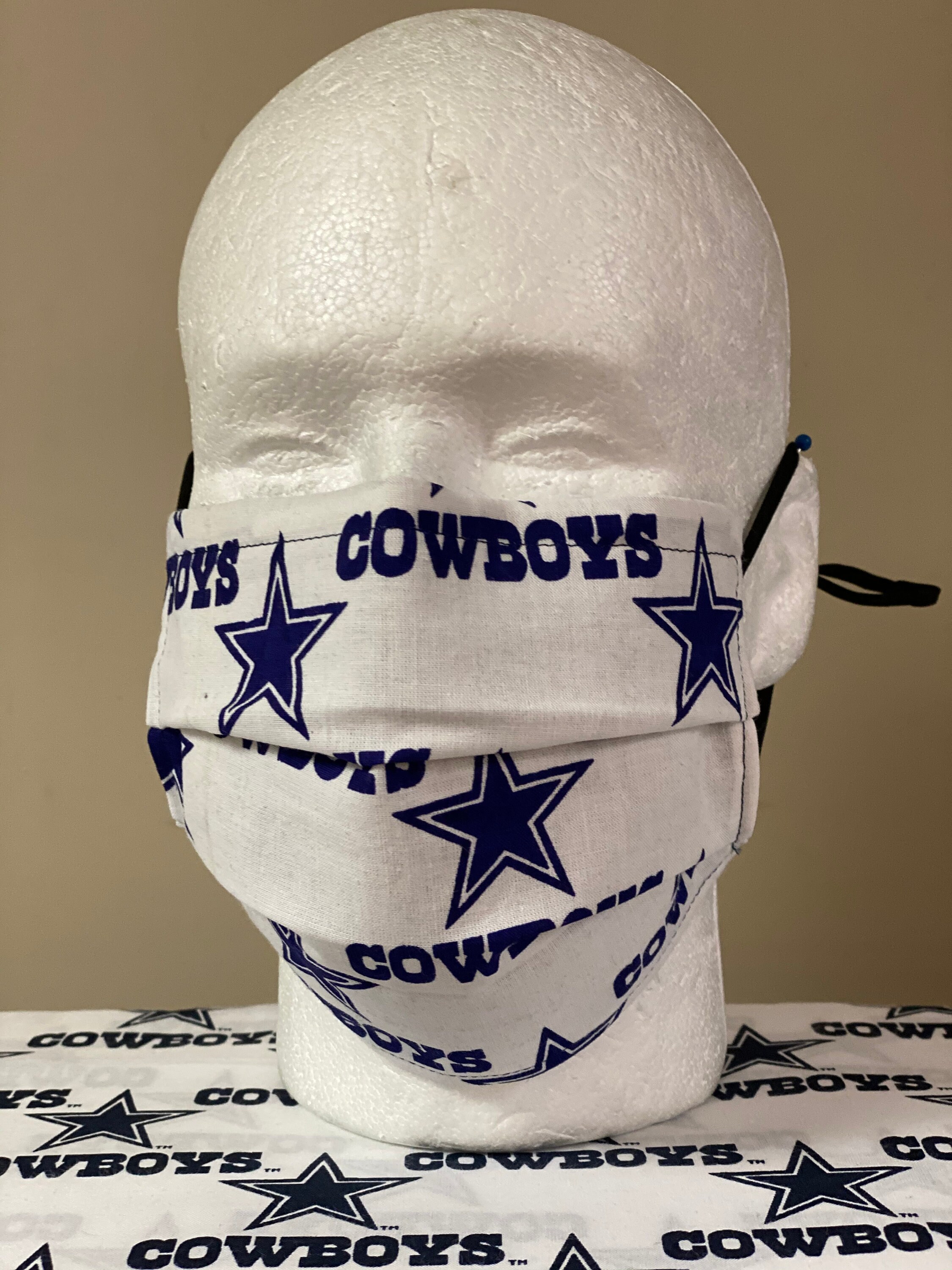 Dallas Cowboys Face Mask with nose wire Elastic with Etsy
