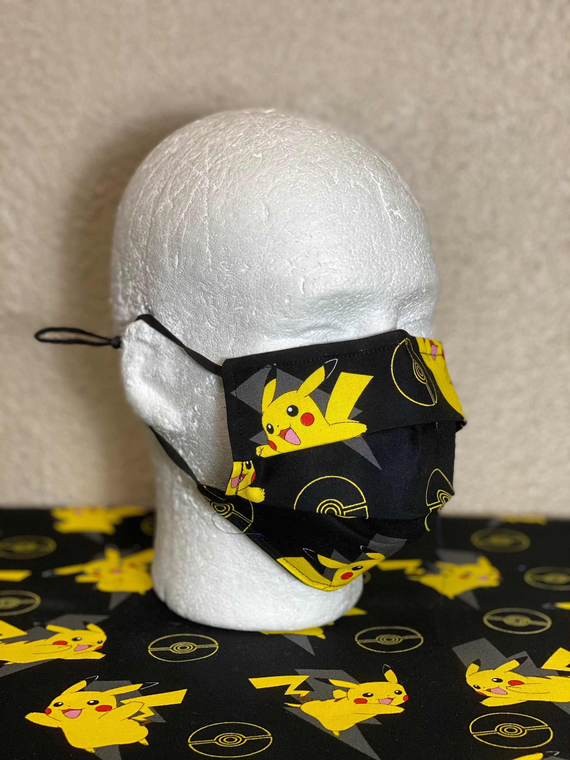 Pokemon Face Mask with nose wire Elastic with adjustable Etsy