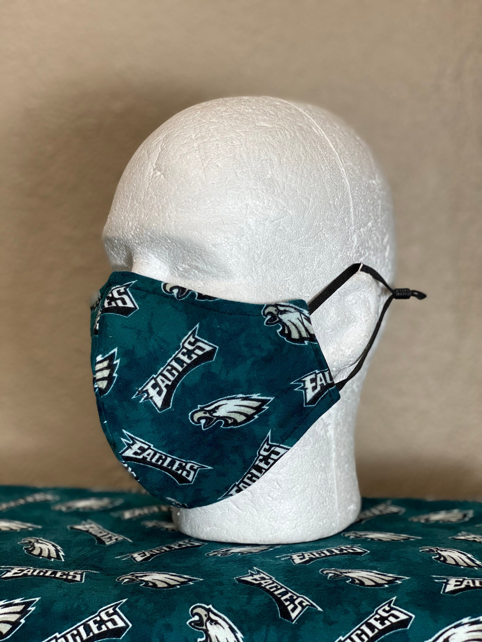 Philadelphia Eagles Face Mask with nose wire Elastic with Etsy