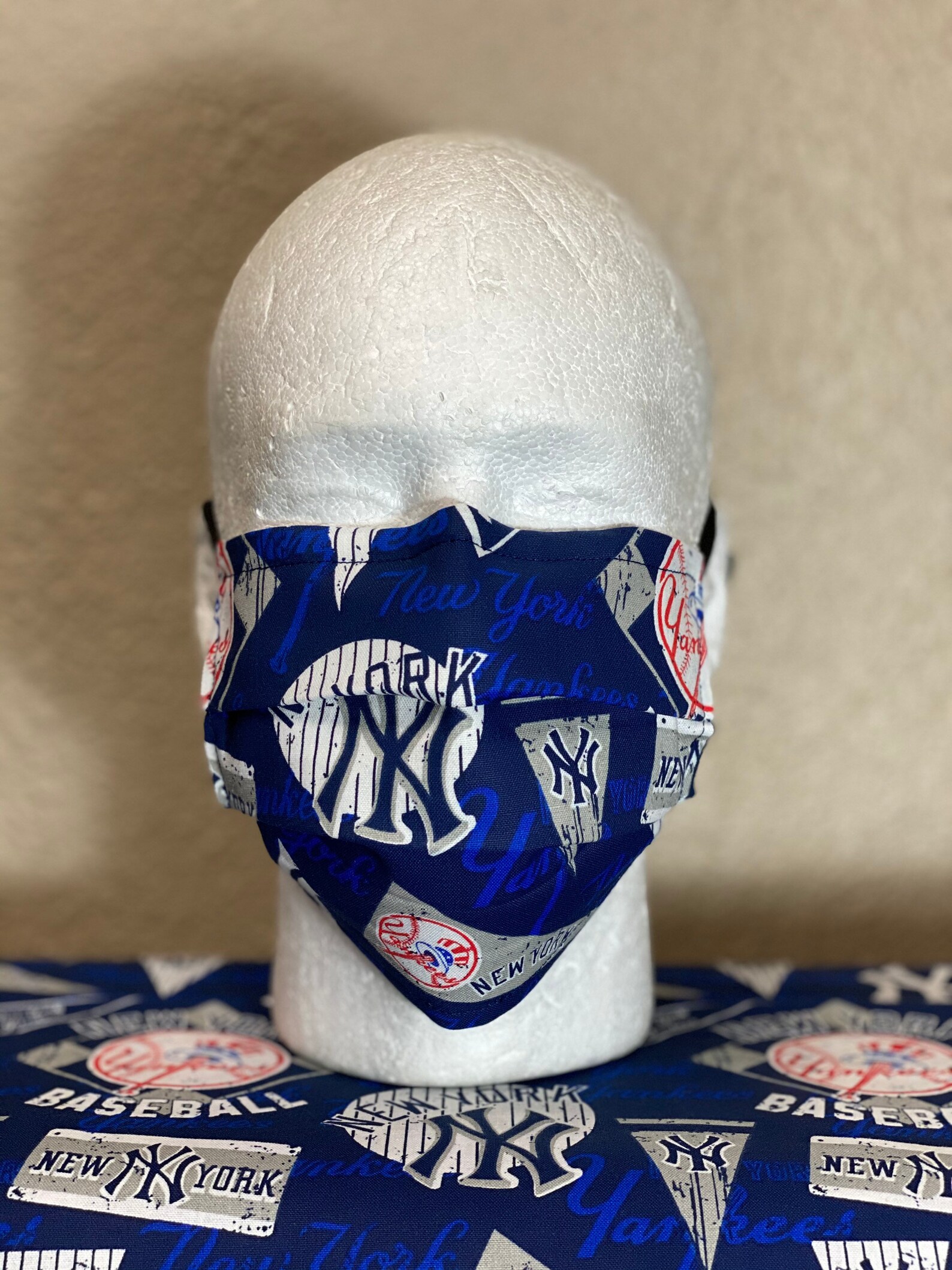 New York Yankees Face Mask with nose wire Elastic with Etsy