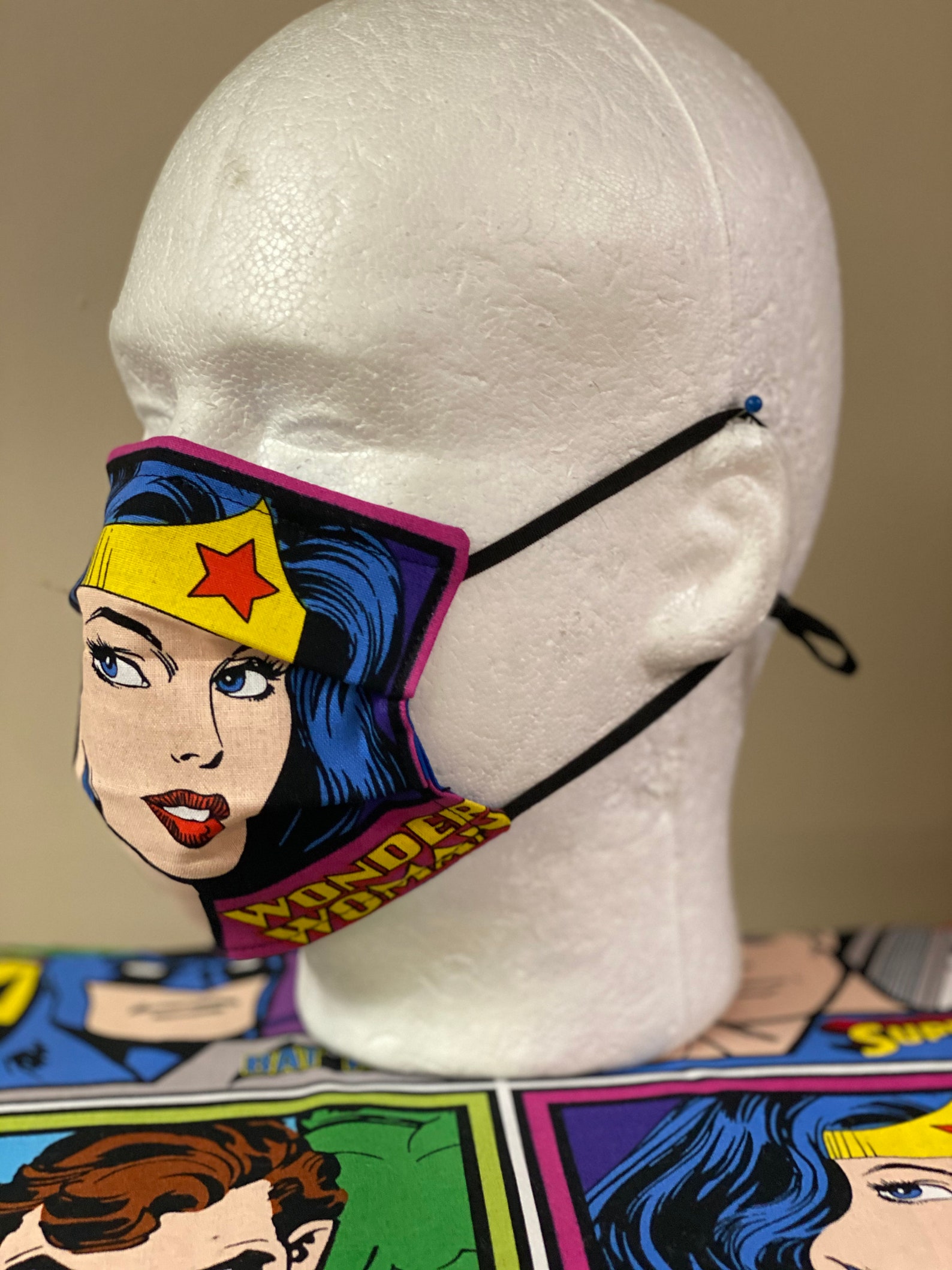 Wonder Women Face Mask Etsy