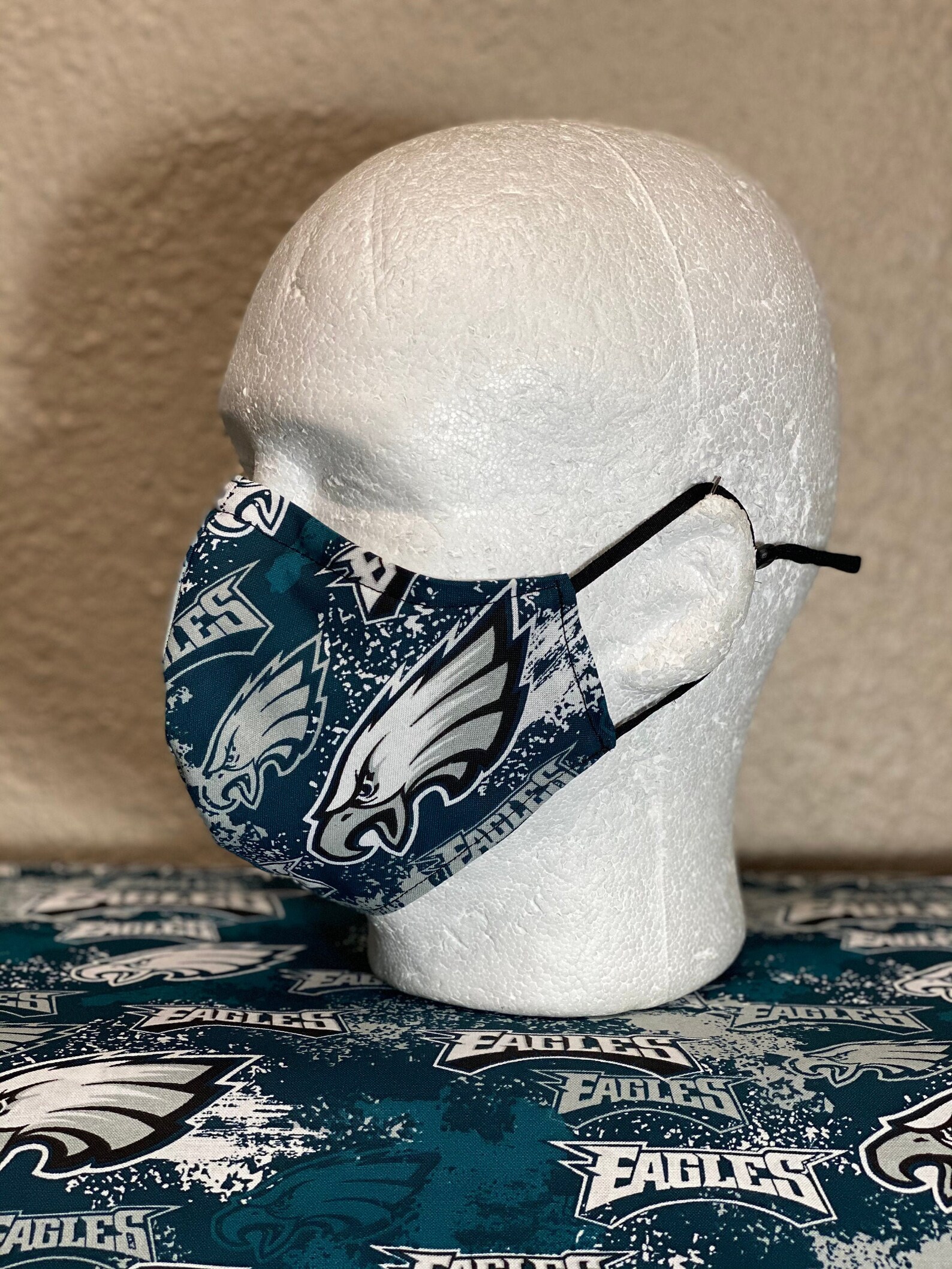 Philadelphia Eagles Face Mask with nose wire Elastic with Etsy