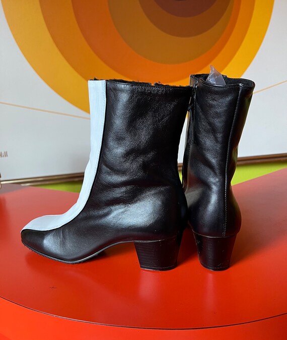 Vintage 60s Mod boots - 1960s Space Age  Go go bo… - image 4