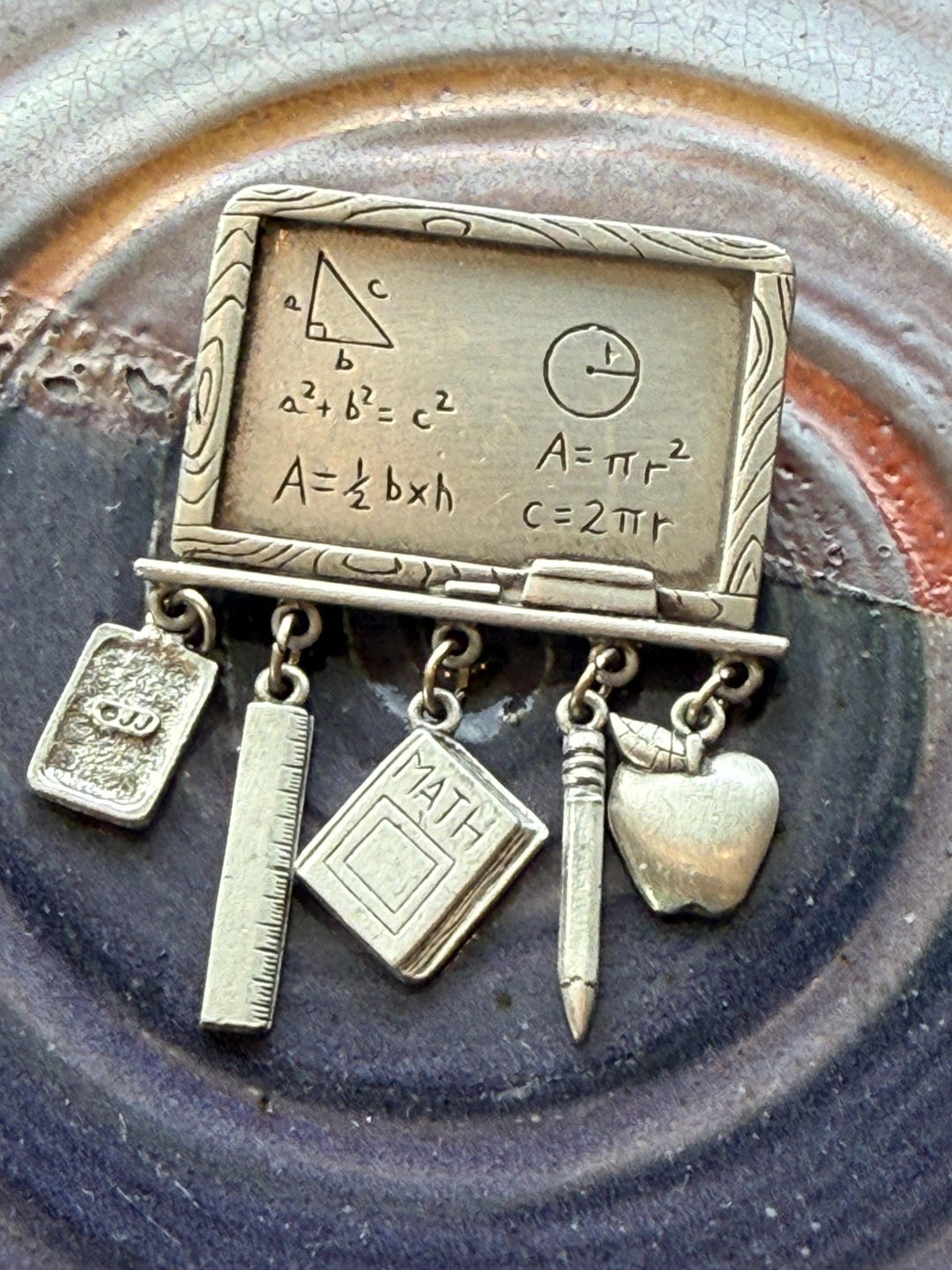 Brooch by JJ Jonette Chalkboard Geometry Math School Teacher Gift W ...