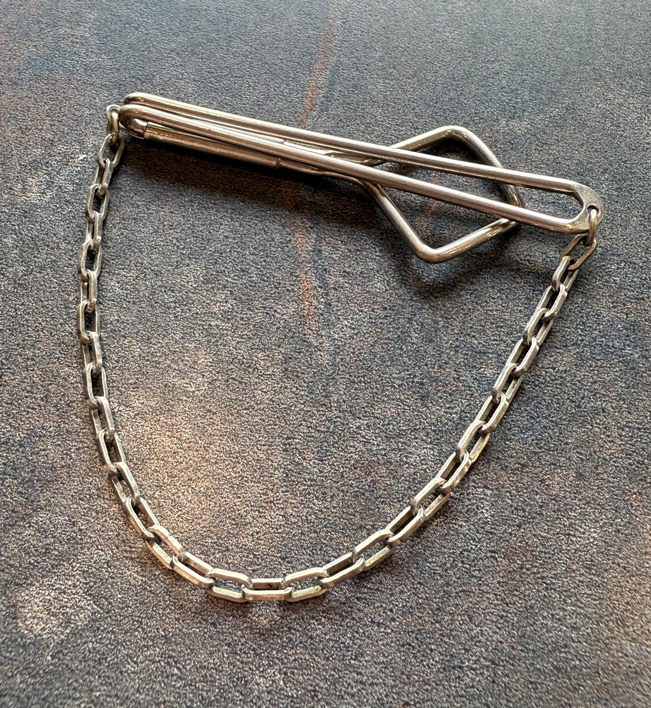 Barre à Cravate Vintage Swank Ton Or - Clip Uni, Occasion En Très Bon état, Style Classique