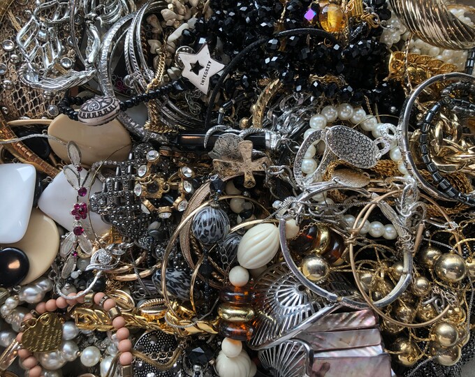 Shappa 5 Lbs. Bulk Jewelry Lot Fashion and Silver/gold Tone Jewelry