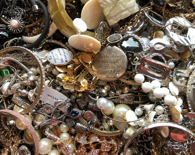 Tiwi 5 Lbs. Bulk Jewelry Lot Fashion and Silver/gold Tone Jewelry Lot