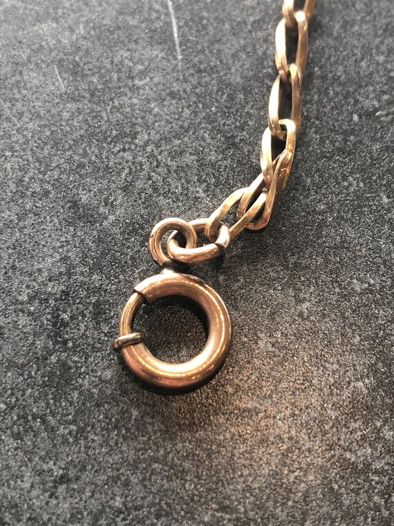 Vintage Watch Fob Chain Brass Tone Metal  by A.E.… - image 3