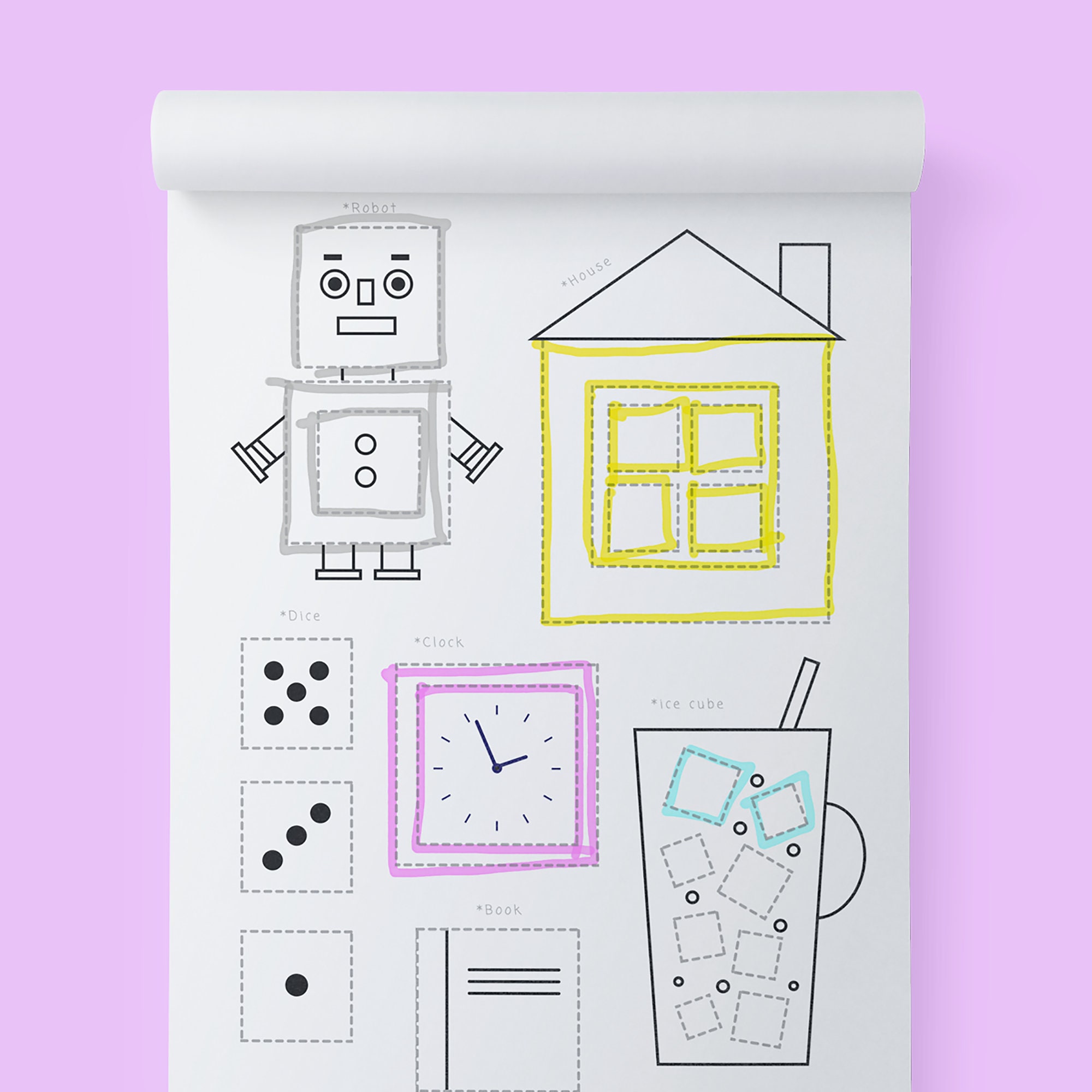 square shape collage kindergarten