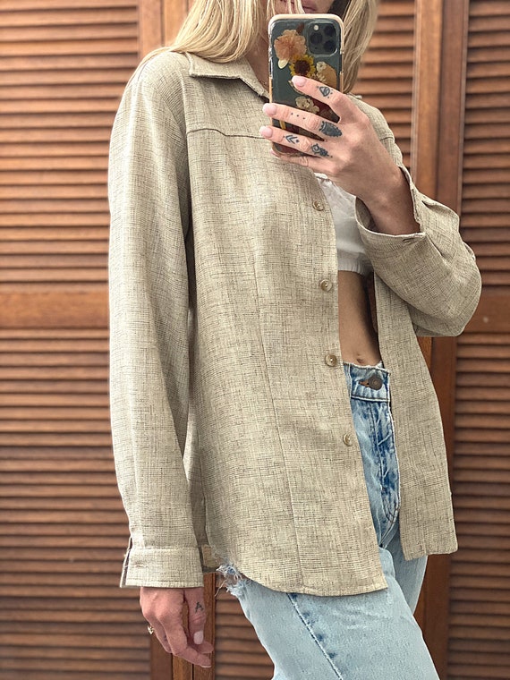 Beautiful vintage beige button up