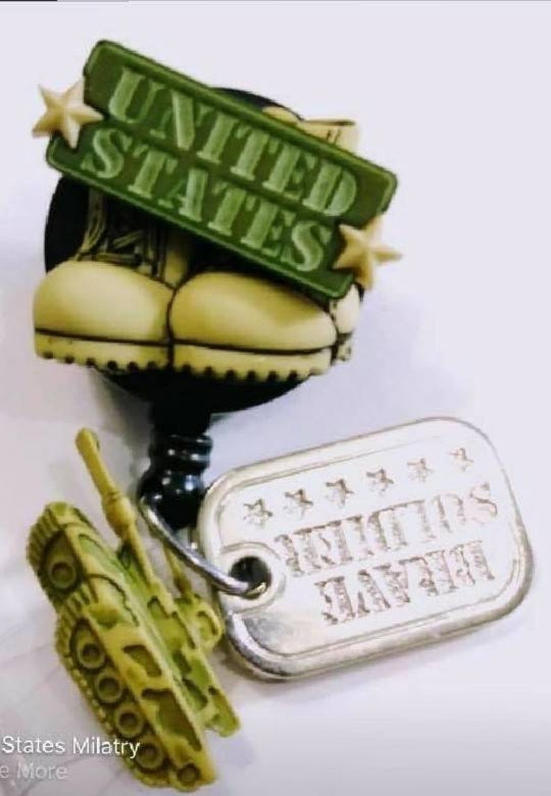 Military badge reel Etsy