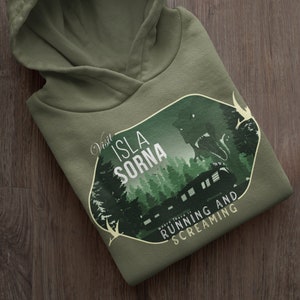 Jurassic Park Hoodie, Isla Sorna Hoodie, Jurassic World Hoodie, Visit Isla Sora National Park, T-Rex Dinosaur Hoodie, Dino