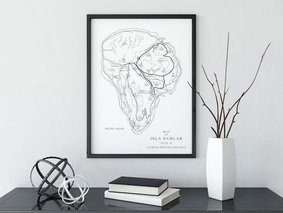 Isla Nublar Map Print: Jurassic Park Minimalist Poster - Etsy