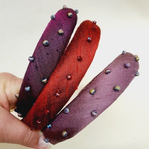 Padded Silk Fabric Headband Handmade in Australia Everyday wide comfort headband worldwide shipping