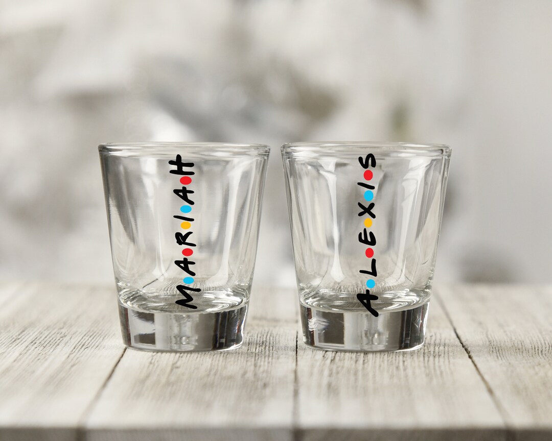 Personalized Name Shot Glasses Bridesmaids Shot Glasses Best Friend