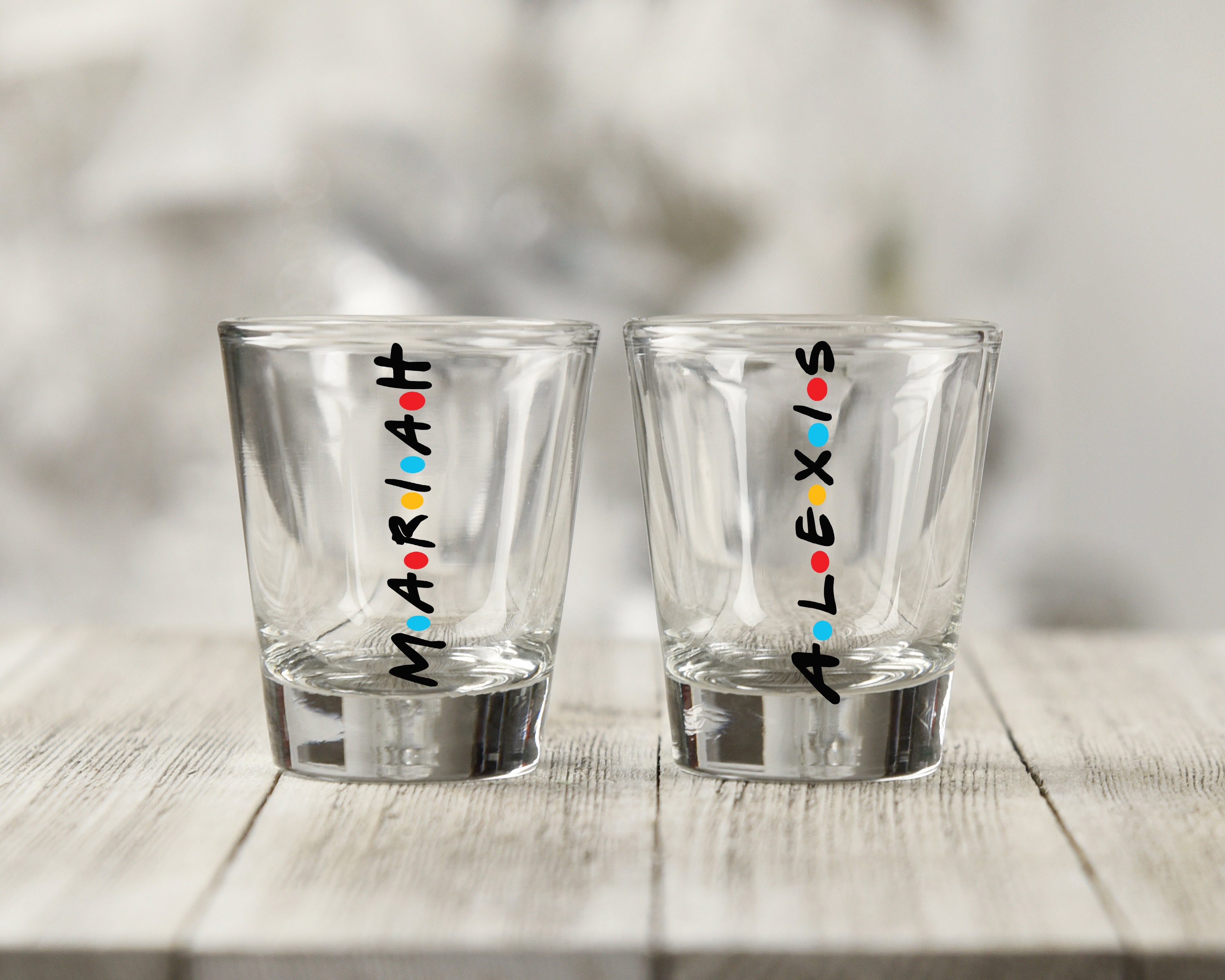 Personalized Name Shot Glasses Bridesmaids Shot Glasses Best Friend