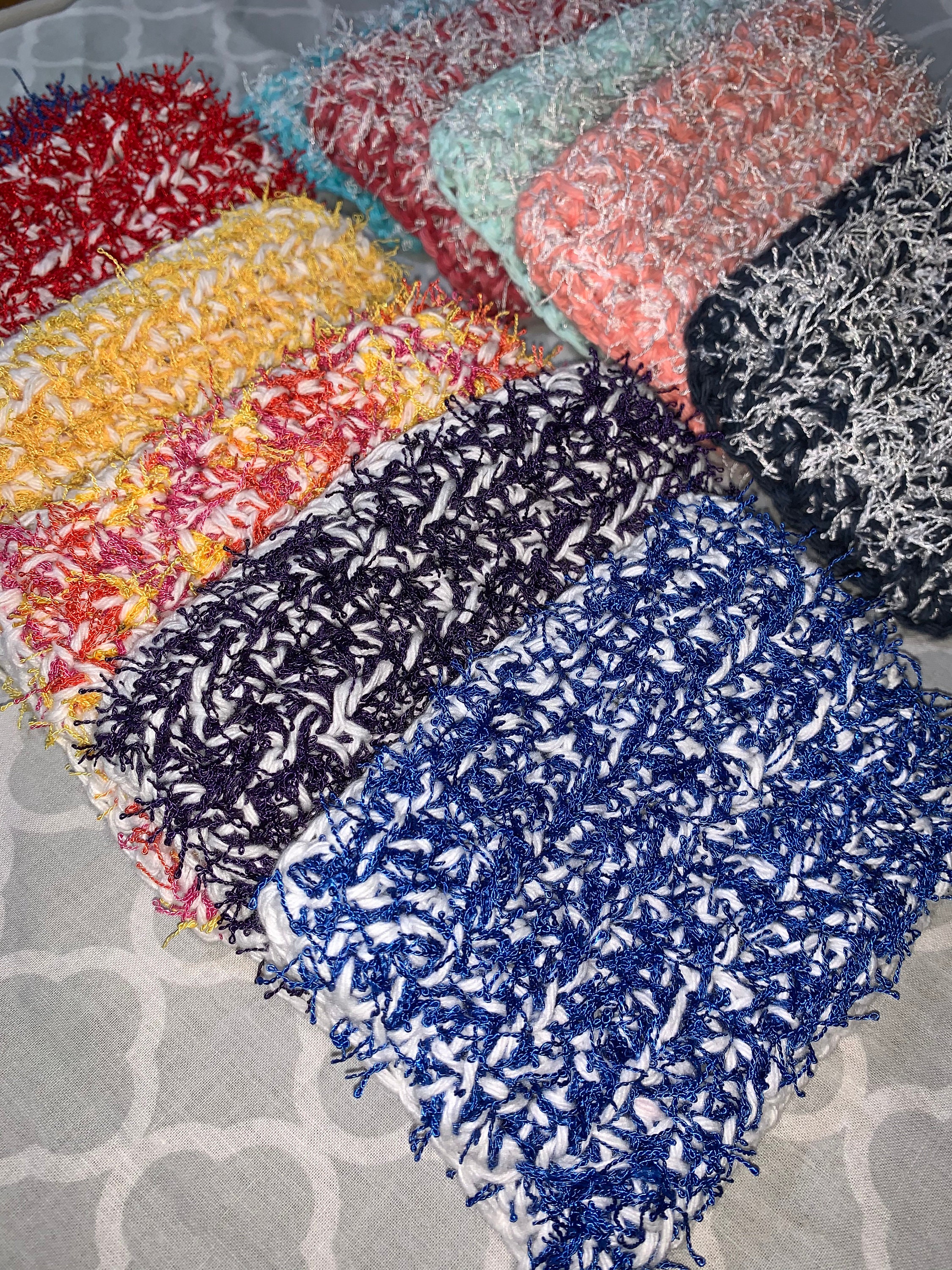 Crochet Scrubbies - Dish Scrubbie - Kitchen Scrubby - Reusable Scrubbie ...