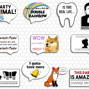 Classic Memes Photo Booth Props