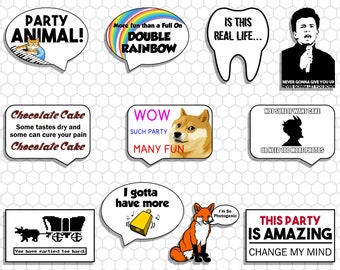 Klassische Meme Photo Booth Requisiten
