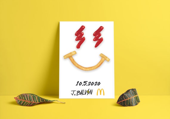13/" x 19/" J Balvin Mcdonalds Meal Poster