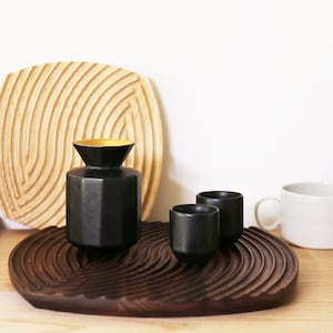 Handmade wood board, wood tray, wood plate, made of walnut wood, as bread dessert kitchen serving jewelry tray plate.