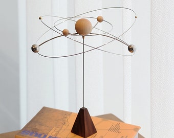 Galaxy Essential Oil Diffuser: Handmade Wood Kinetic Sculpture