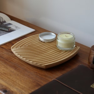 Handmade wood board, wood tray, wood plate, made of walnut wood, as bread dessert kitchen serving jewelry tray plate.