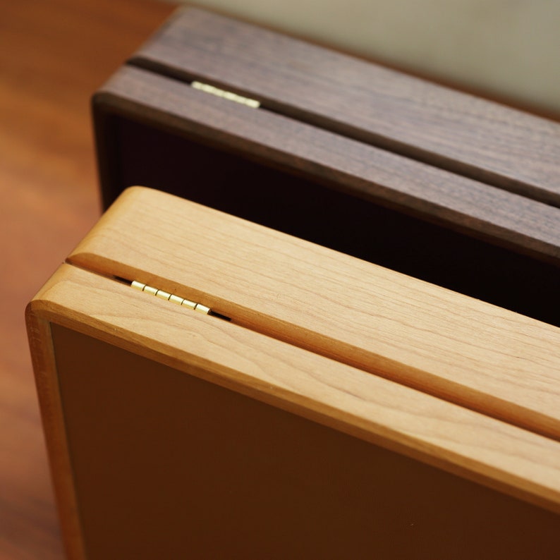 Wooden Jewelry Box, Jewelry Organizer, Walnut Jewelry Box, Cherry Wood Jewelry Box, w/ Ring Cushions, Bracelets, Earring, Necklace Storage