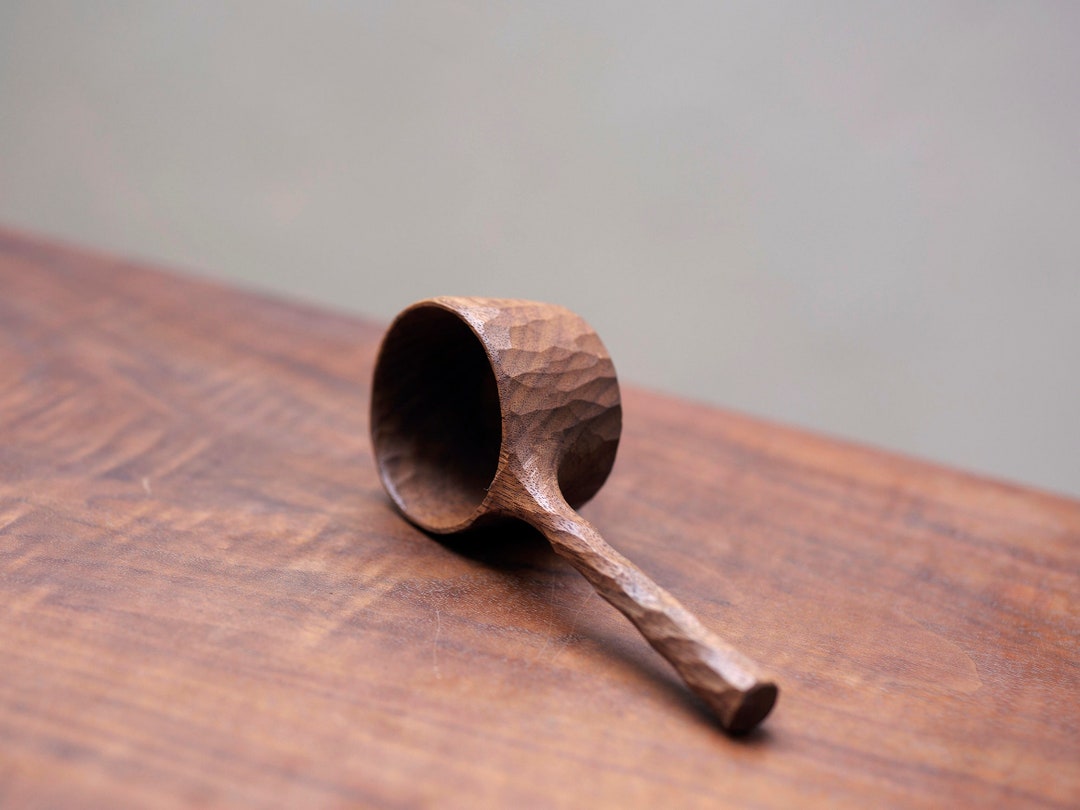 Handmade Wooden Coffee Scoop, Walnut Wood Coffee Scoop, Nature Wood