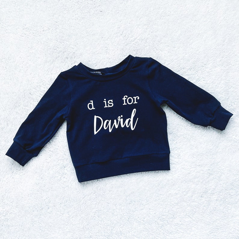 Crew Neck Sweater. Baby Graphic Sweater. B is for Baby Sweater. Welcome Baby Gift. Baby Shower Gift. New Baby Gift. image 2