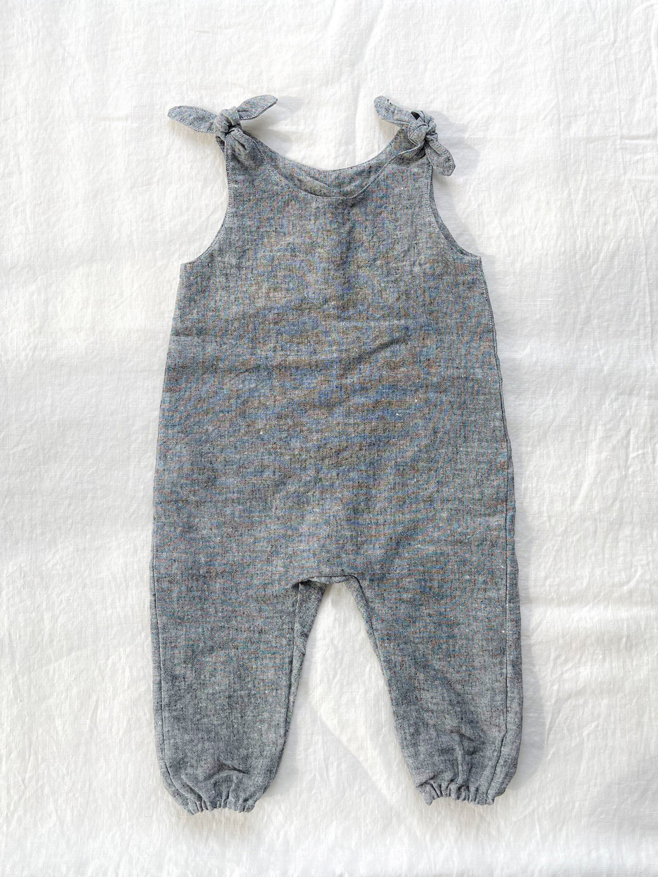 Tie Strap Linen Jumpsuit. Tie up Linen 