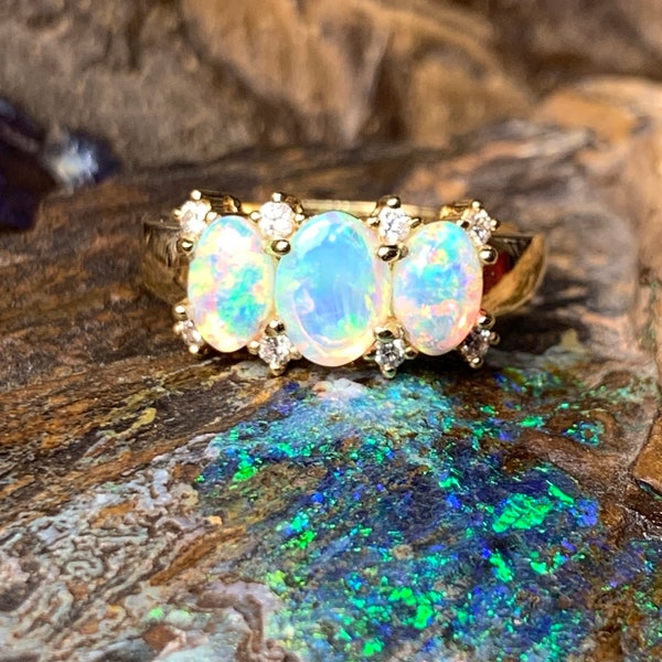 Gold Opal Ring - Etsy