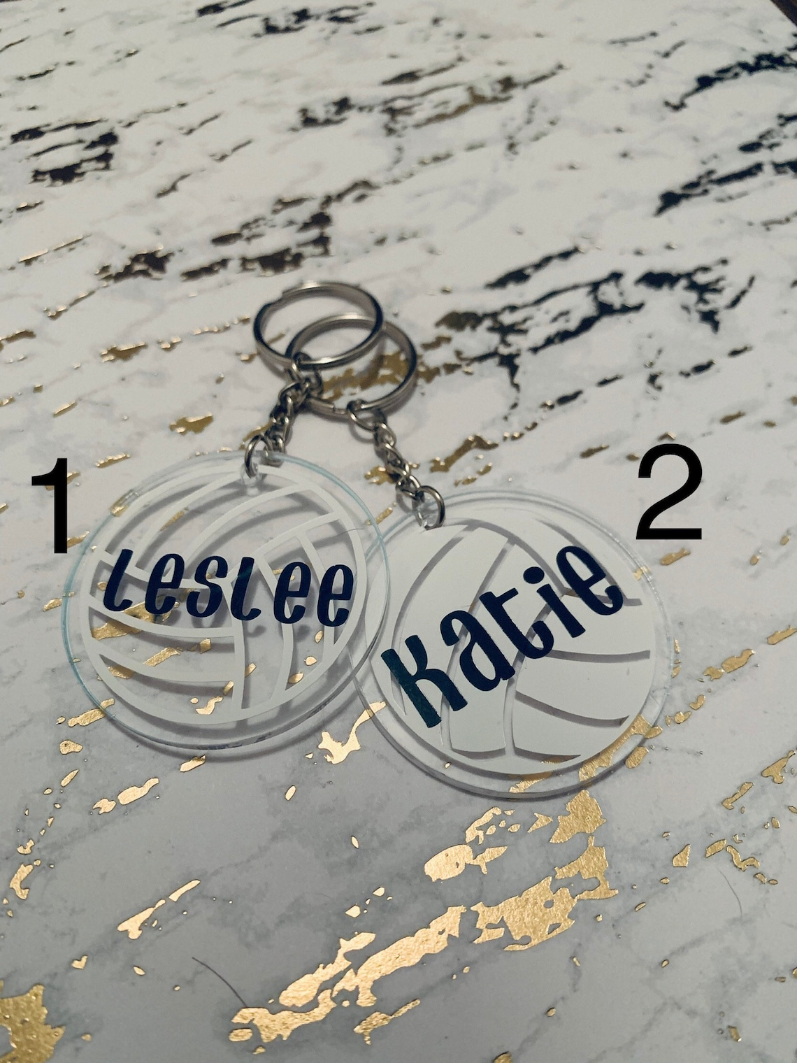 Personalized Volleyball Keychain Etsy